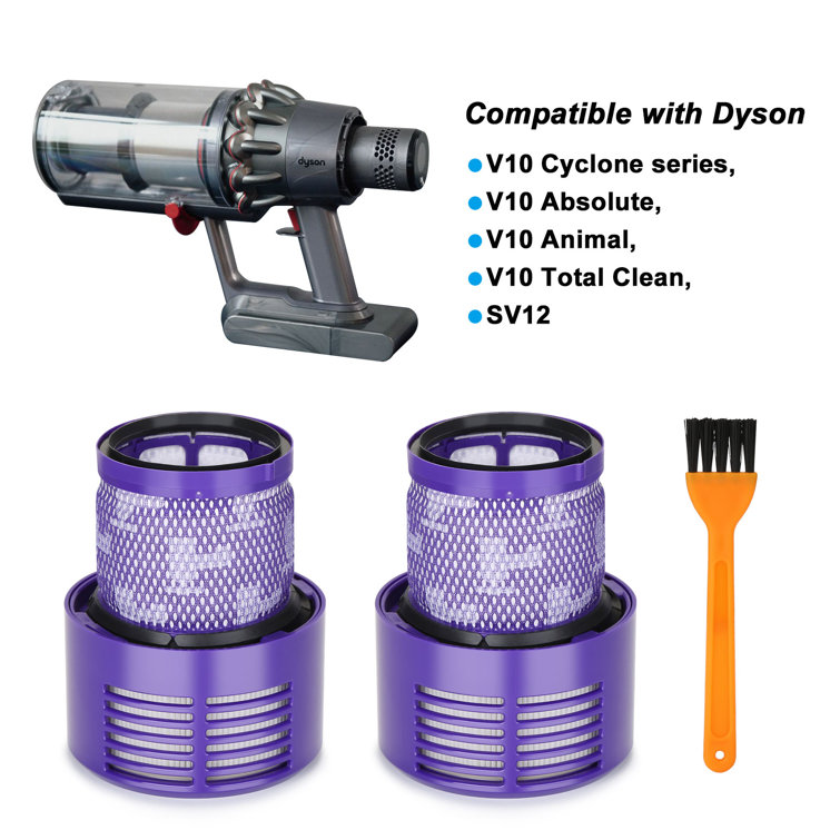 Washable Vacuum Cleaner Hepa Filter Replacement For Dyson V10 Sv12 (Set Of  2)